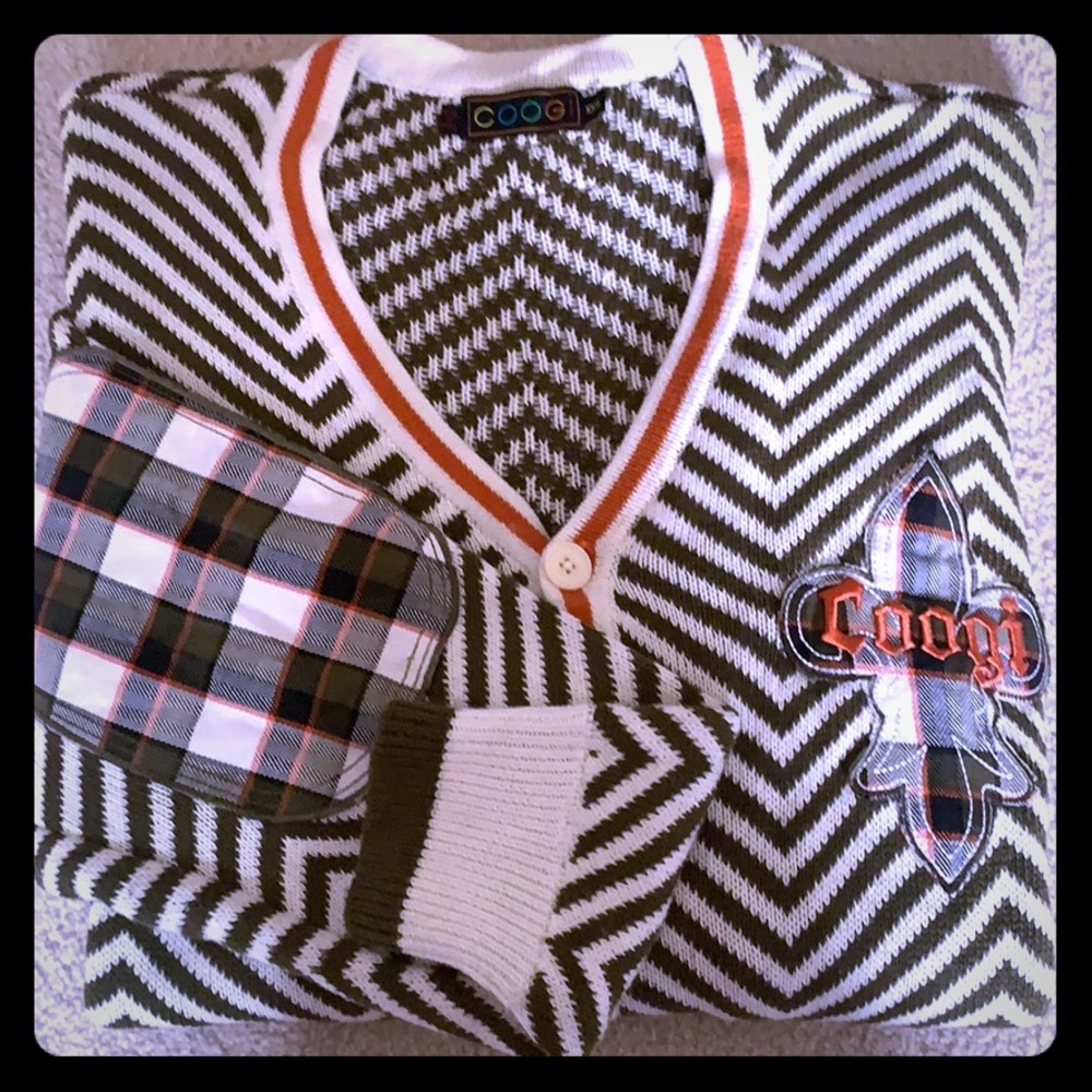 Coogi Cardigan Sweater